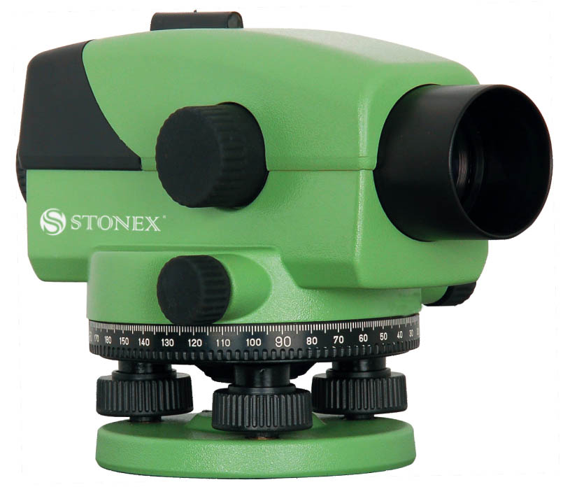 Livello Ottico Stonex, Stonex i mi gliori livelli ottici sul mercato, stonex livello ottico 32x, completo di treppiede e stadia